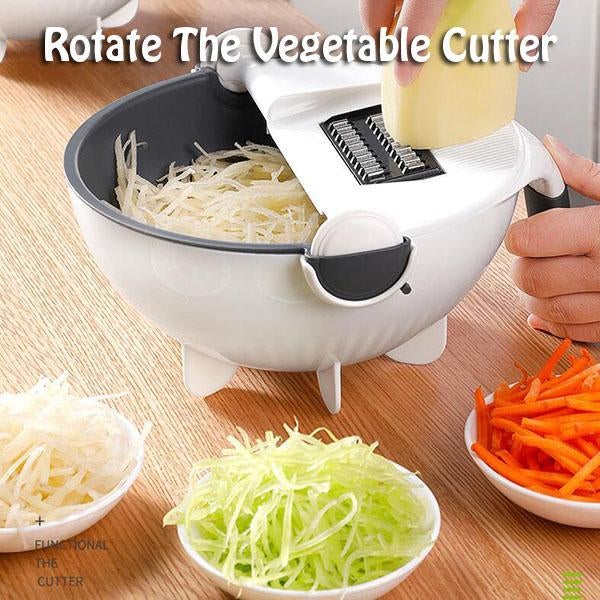 9-in-1 Vegetable Slicer & Strainer – Slice, Rinse & Serve in One Motion | No-Mess Prep Bowl
