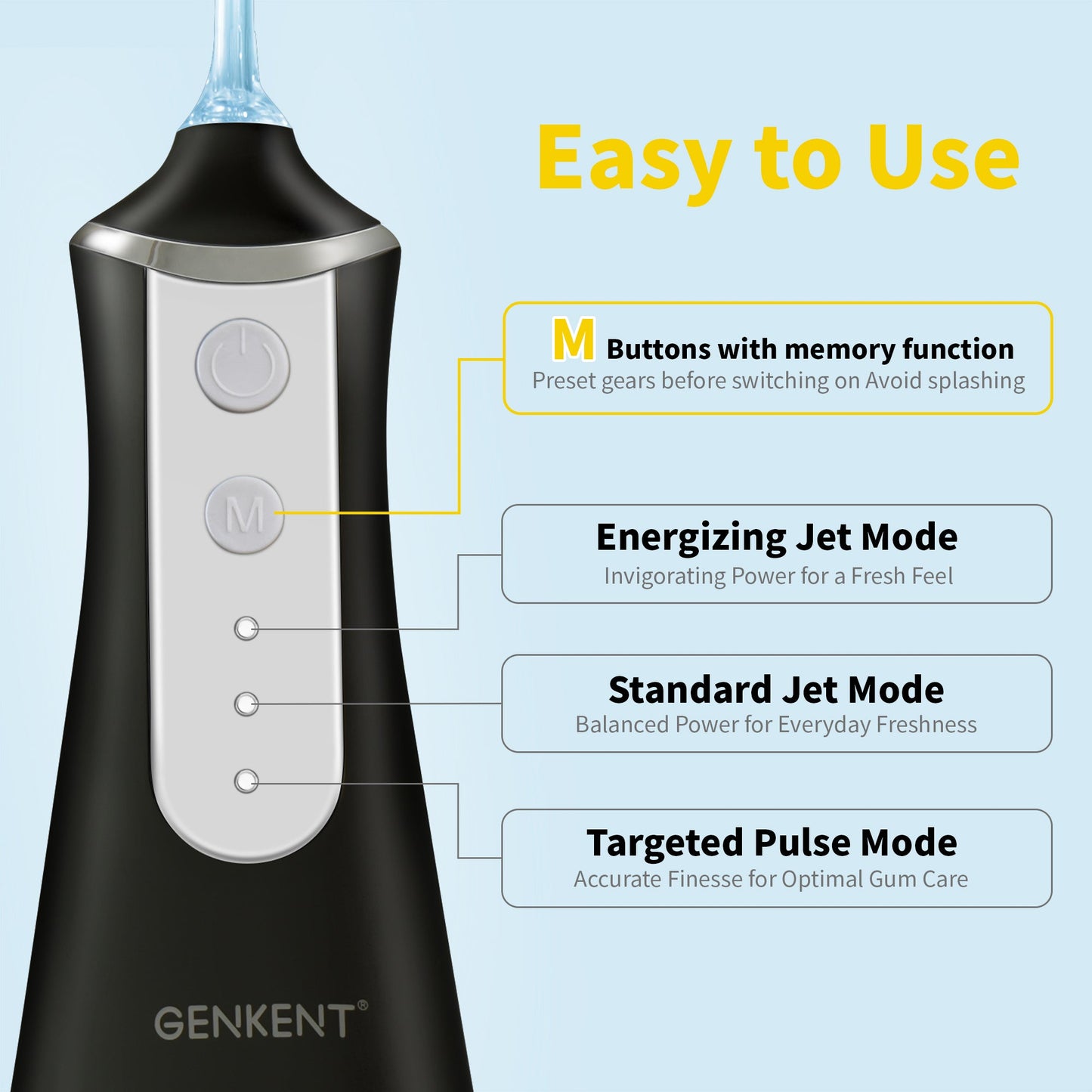 Cordless Dental Flosser 3 Modes 5 Tips