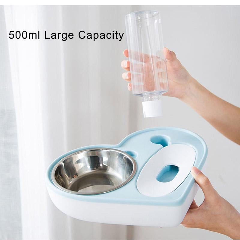2-in-1 Pet Feeder – Auto Water Dispenser & Food Bowl Combo