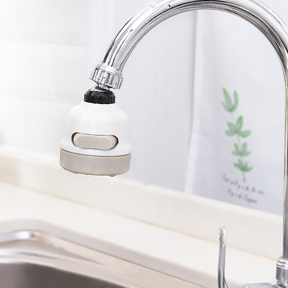 3-Mode Water-Saving Faucet Head – Splash-Proof Swivel Sprayer for Easy Kitchen Cleaning