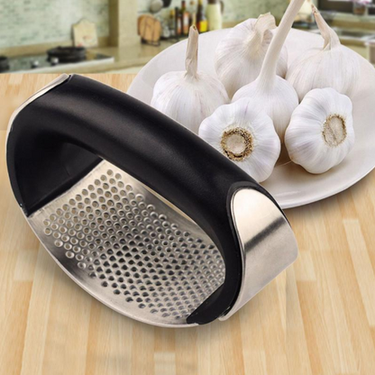 Stainless Steel Garlic Press – Crush Cloves Fast with No Mess