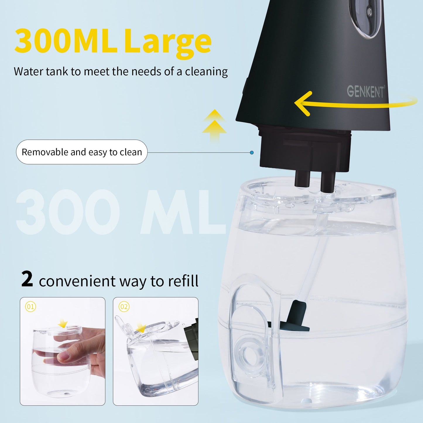 Cordless Dental Flosser 3 Modes 5 Tips