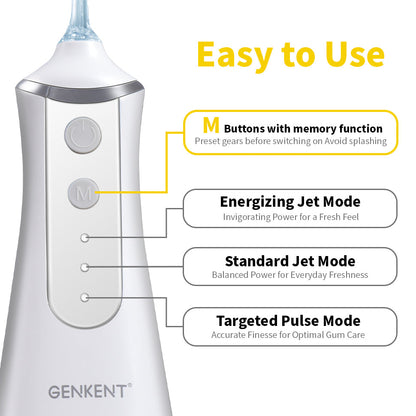 Cordless Dental Flosser 3 Modes 5 Tips