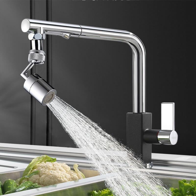 360° Rotating Faucet Splash Guard – Soft Stream Filter for Sinks | Leak-Proof Copper Build