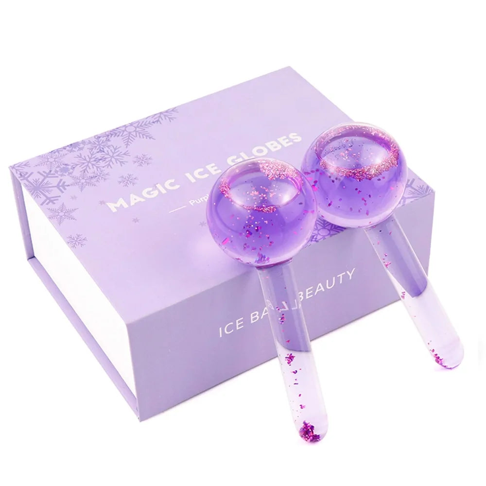 Cold Therapy Ice Globes for Face – De-Puffing Cryo Massage Tool for Glowing Skin & Tightening