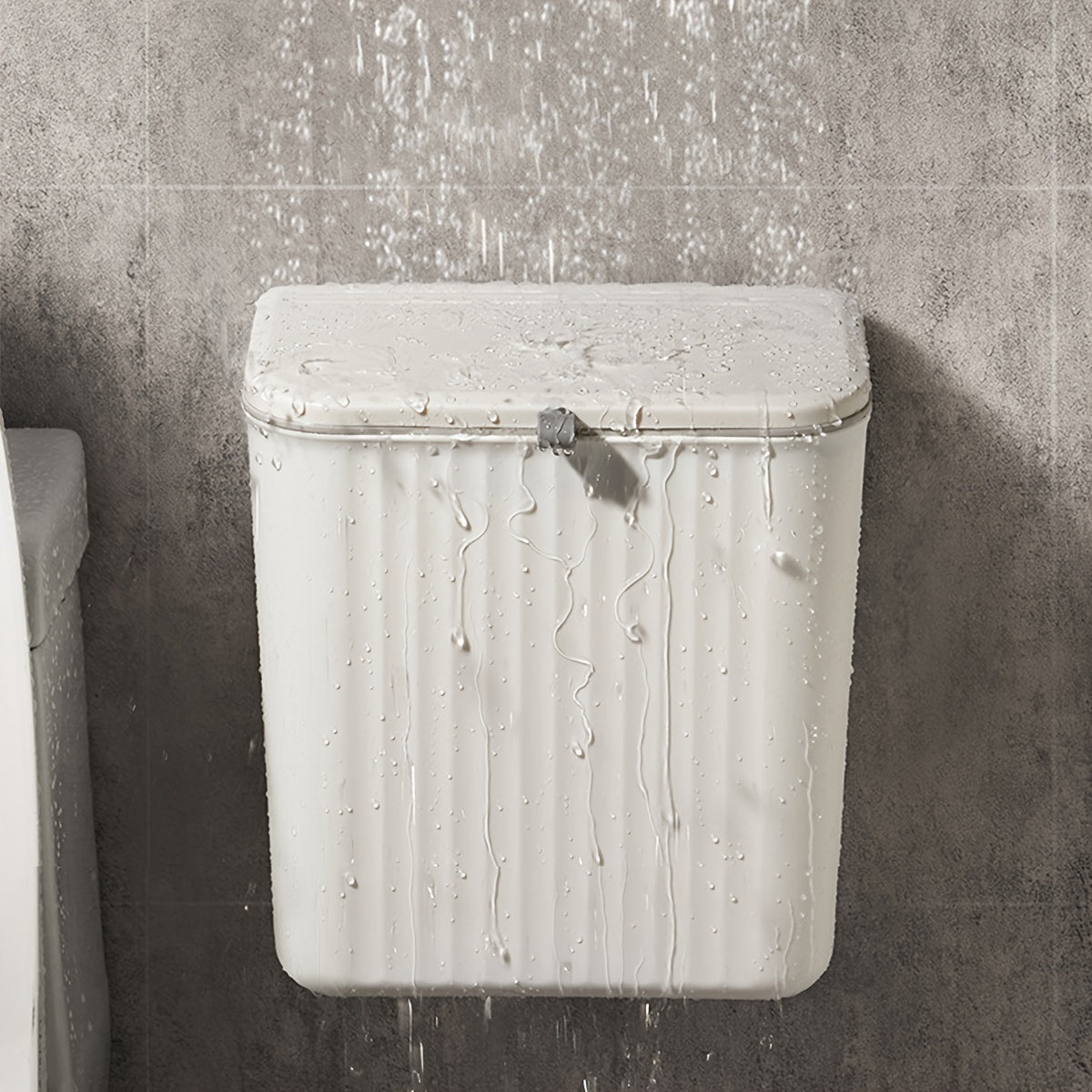 WallMounted Trash Bin with Toilet Paper Holder