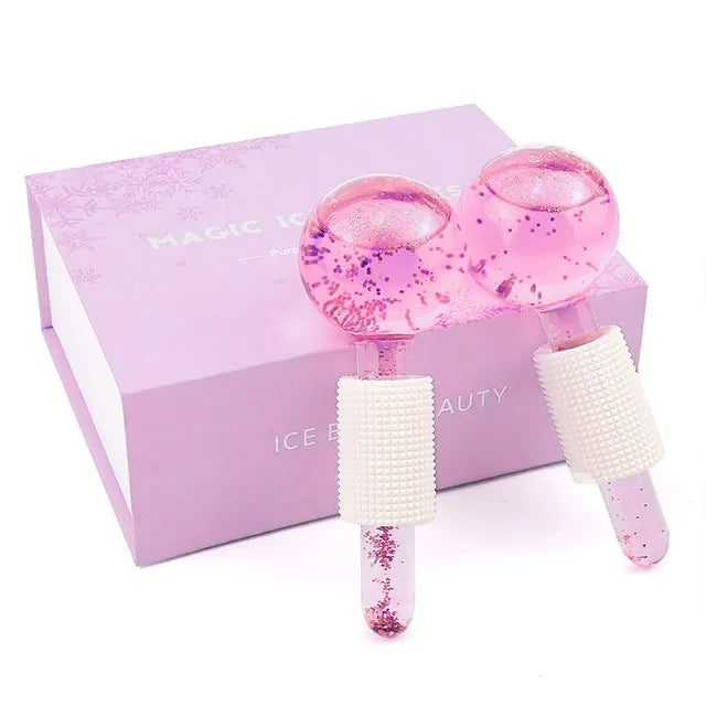 Cold Therapy Ice Globes for Face – De-Puffing Cryo Massage Tool for Glowing Skin & Tightening