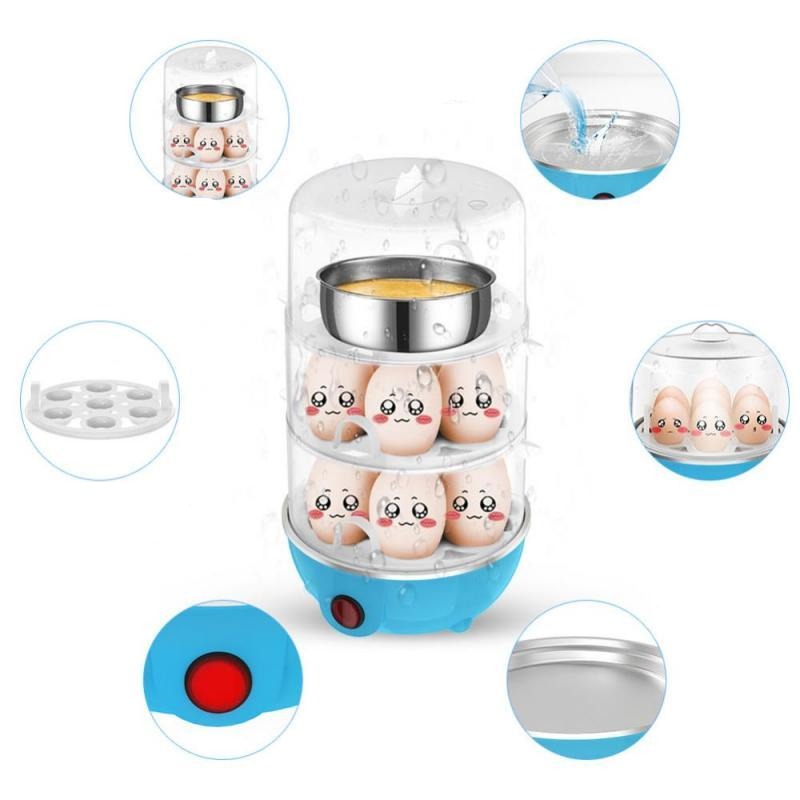 3-Layer Electric Egg Cooker – Steam 21 Eggs Fast, Safe & Easy