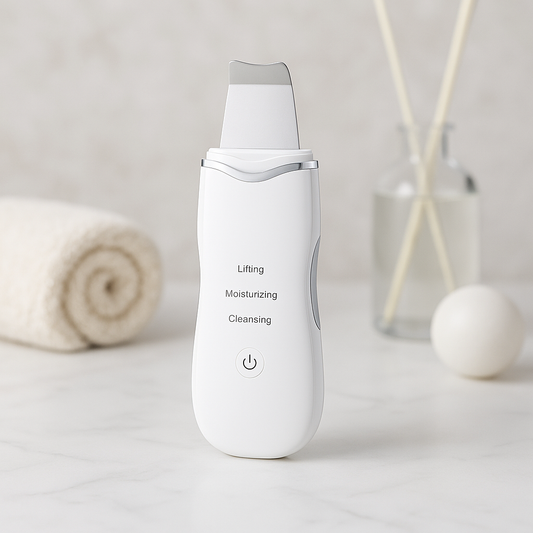 Ultrasonic 3-in-1 Facial Scrubber – Deep Pore Cleanser, Skin Lifter & Glow Booster