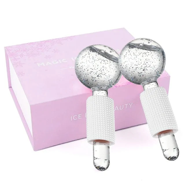 Cold Therapy Ice Globes for Face – De-Puffing Cryo Massage Tool for Glowing Skin & Tightening