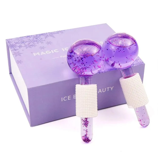 Cold Therapy Ice Globes for Face – De-Puffing Cryo Massage Tool for Glowing Skin & Tightening