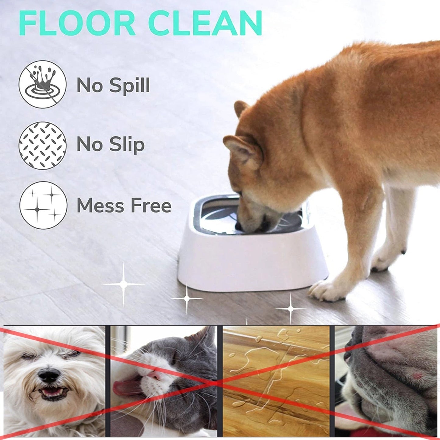 Spill-Proof Travel Dog Bowl – Floating Disk & Anti-Splash Design