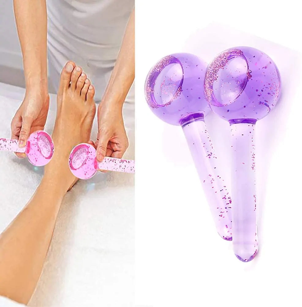 Cold Therapy Ice Globes for Face – De-Puffing Cryo Massage Tool for Glowing Skin & Tightening