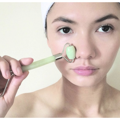Double Head Face Roller – 100% Natural Xiulan Jade