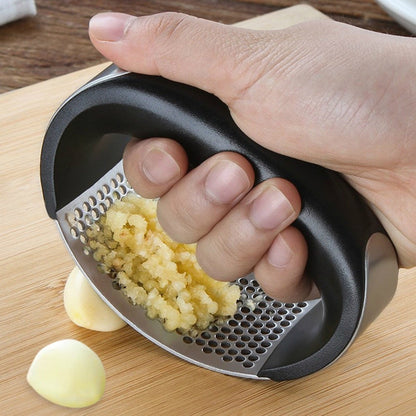 Stainless Steel Garlic Press – Crush Cloves Fast with No Mess