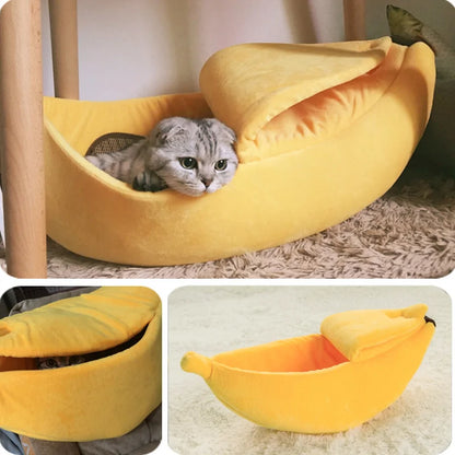 Banana Pet Bed – Cozy Hideout for Cats & Small Dogs