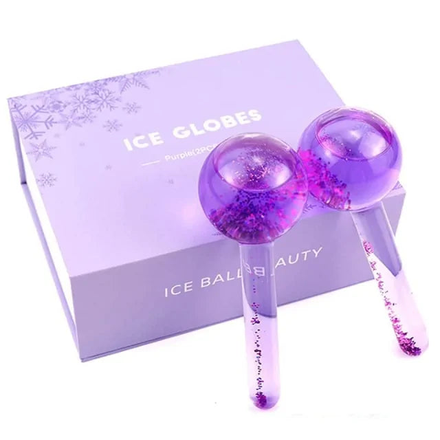 Cold Therapy Ice Globes for Face – De-Puffing Cryo Massage Tool for Glowing Skin & Tightening