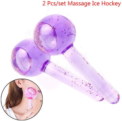 Cold Therapy Ice Globes for Face – De-Puffing Cryo Massage Tool for Glowing Skin & Tightening