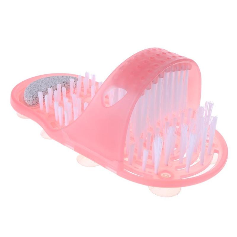 Foot Scrubber Massage Slippers – Clean & Exfoliate Without Bending | Suction Grip & Pumice Stone