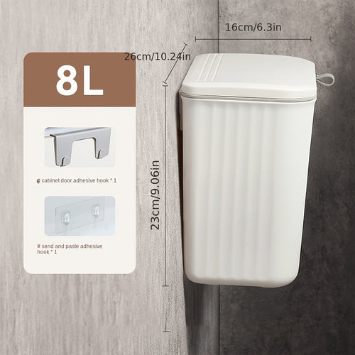 WallMounted Trash Bin with Toilet Paper Holder