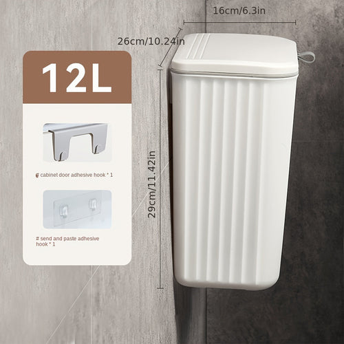 WallMounted Trash Bin with Toilet Paper Holder