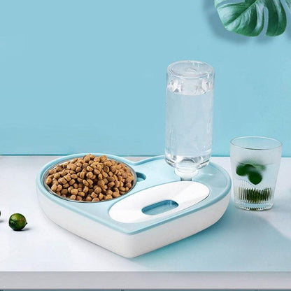 2-in-1 Pet Feeder – Auto Water Dispenser & Food Bowl Combo