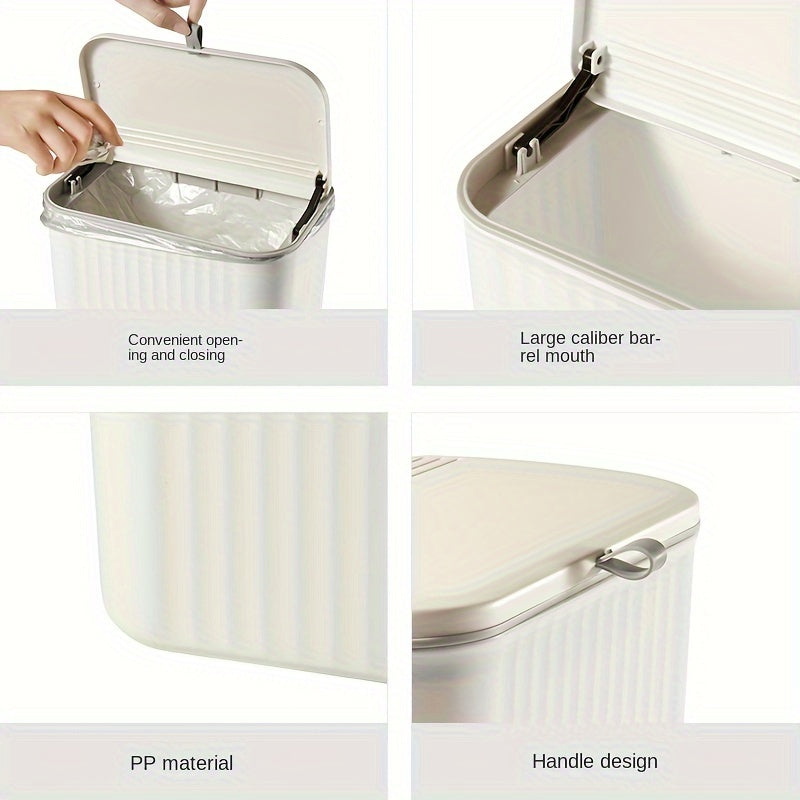 WallMounted Trash Bin with Toilet Paper Holder