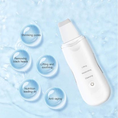 Ultrasonic 3-in-1 Facial Scrubber – Deep Pore Cleanser, Skin Lifter & Glow Booster
