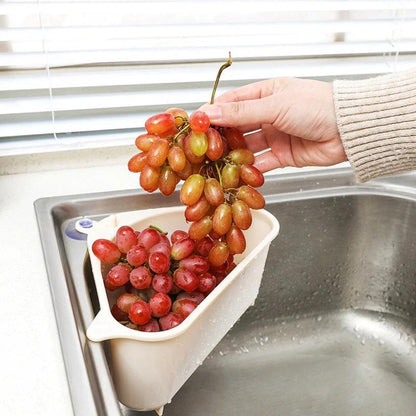 Tri-Corner Sink Organizer – Rustproof Basket for Soaps, Fruits & Scraps | No-Drill Mount