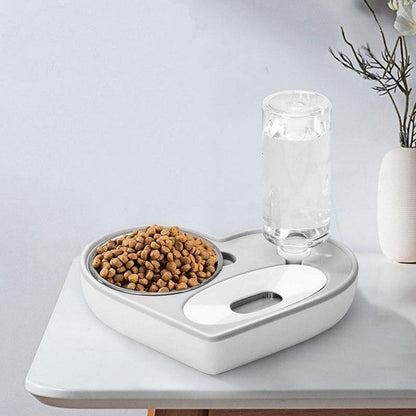 2-in-1 Pet Feeder – Auto Water Dispenser & Food Bowl Combo